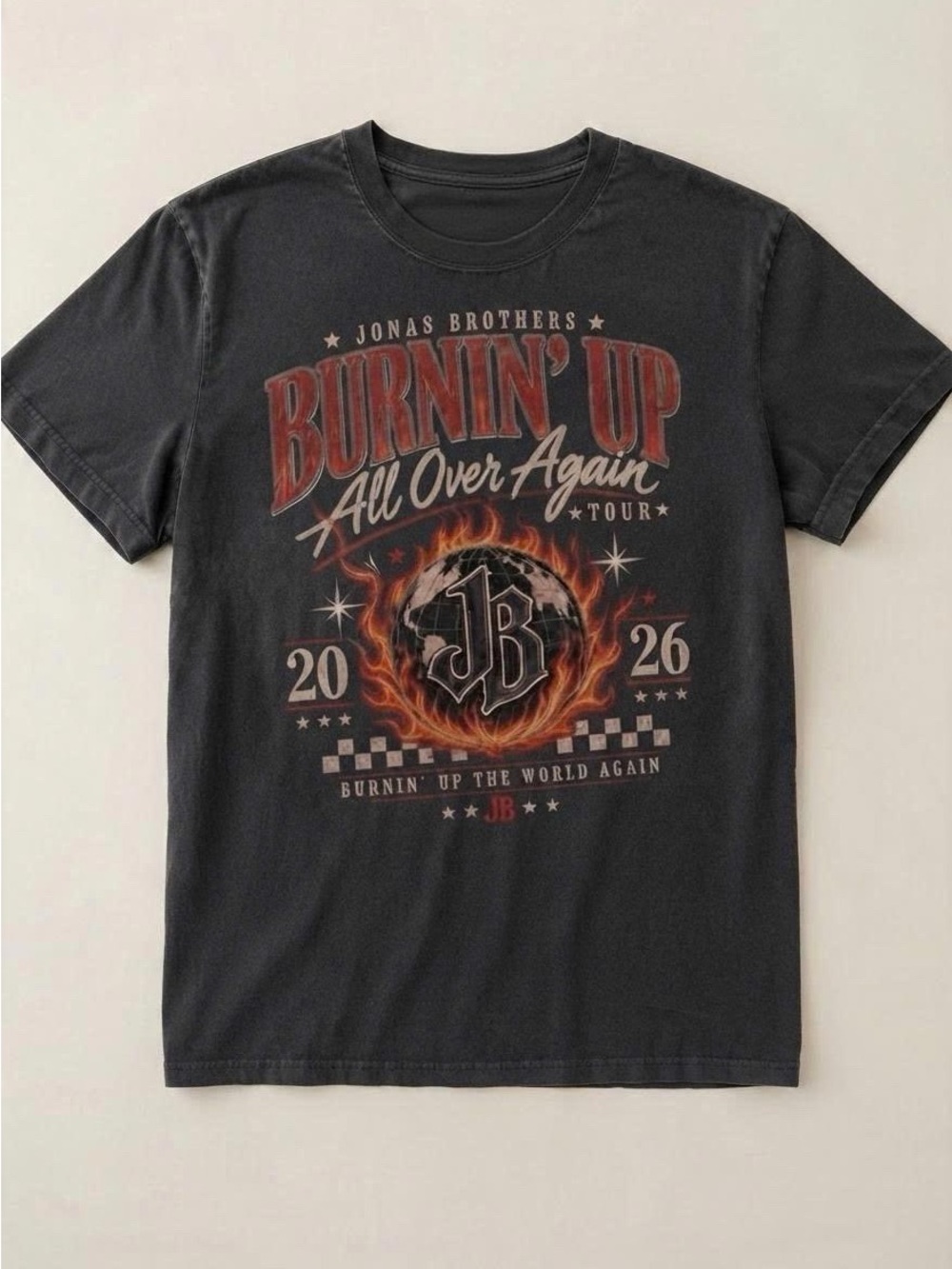 Jonas Brothers Tour 'Burnin' Up All Over Again' Graphic Tee